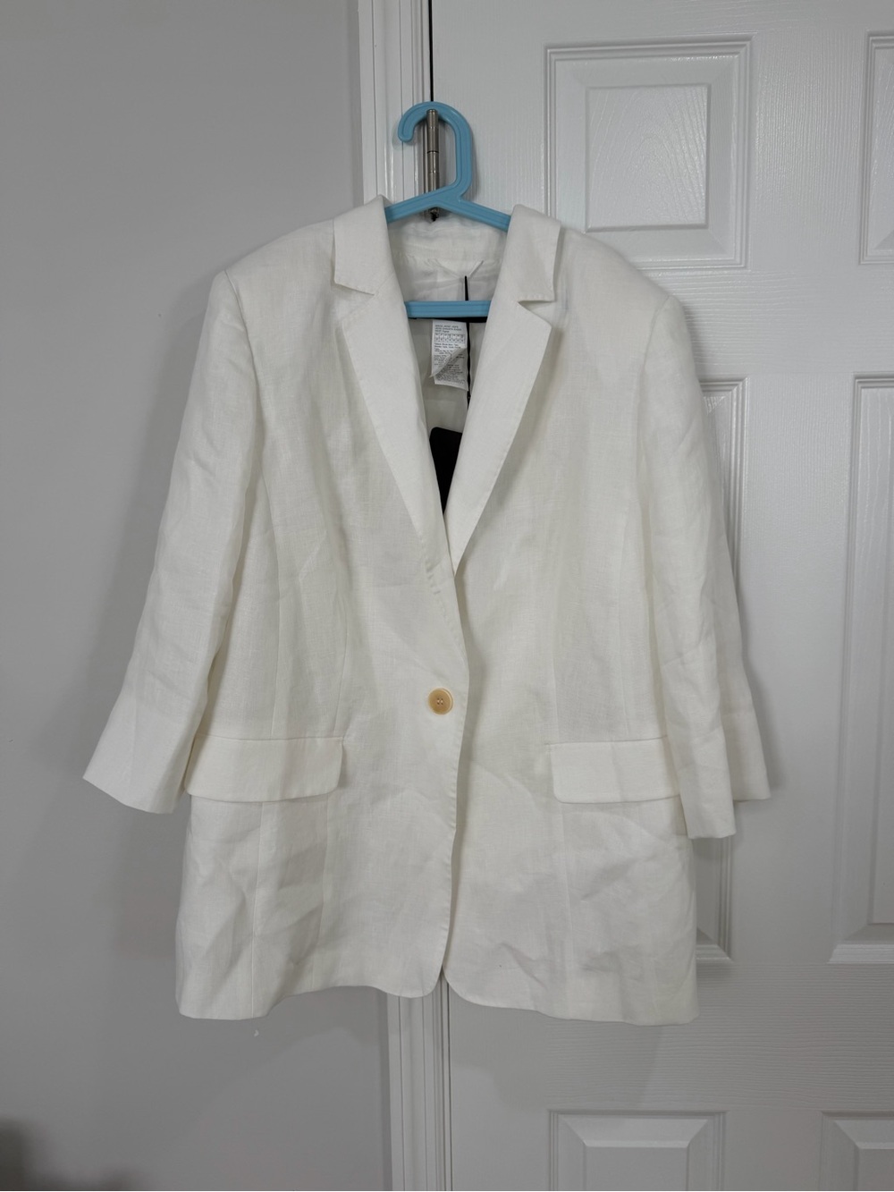 Marina Rinaldi Linen Classic White Blazer